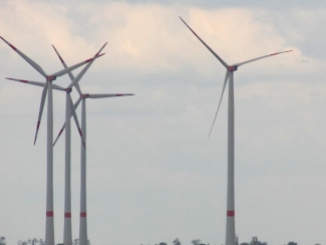 Wind farms spotted along the way to Leipzig